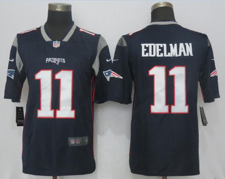 Men New England Patriots #11 Edelman Navy Blue 2017 Vapor Untouchable New Nike Limited Playe NFL Jerseys->new orleans saints->NFL Jersey